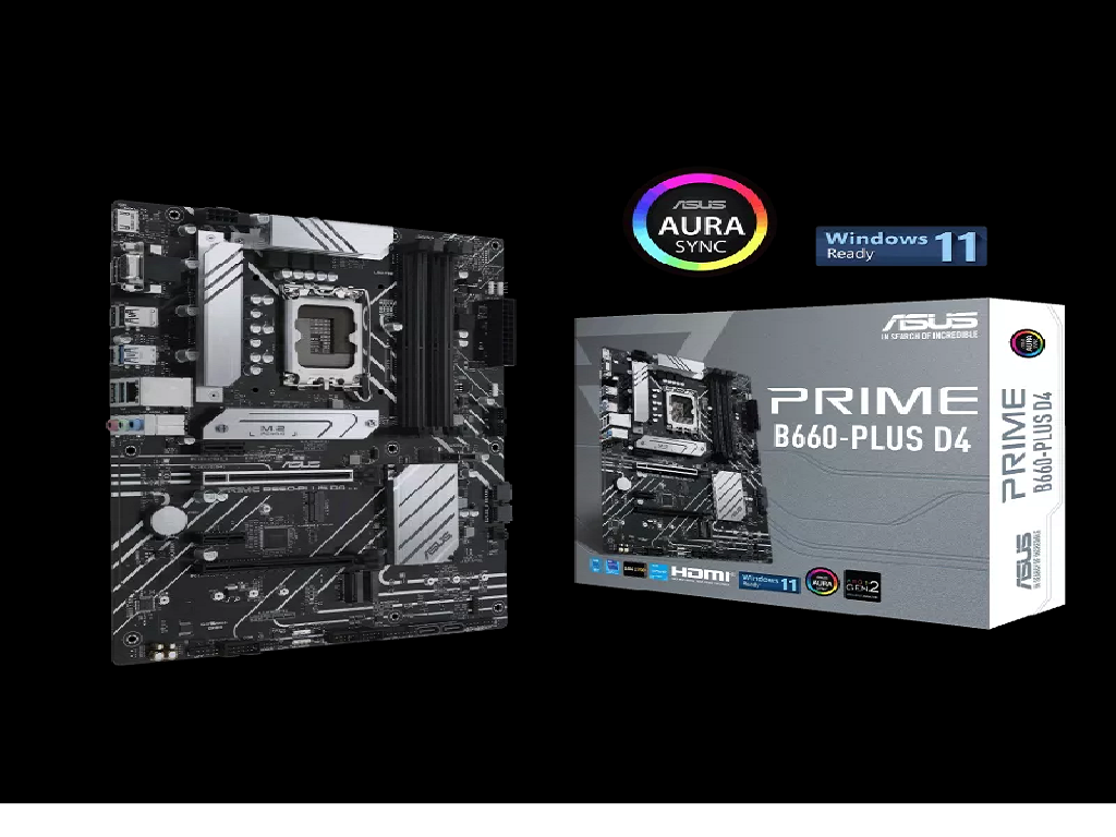 ASUS MB PRIME B660-PLUS D4Intel B660;LGA17004xDDR4;VGA,HDMI,DP;ATX