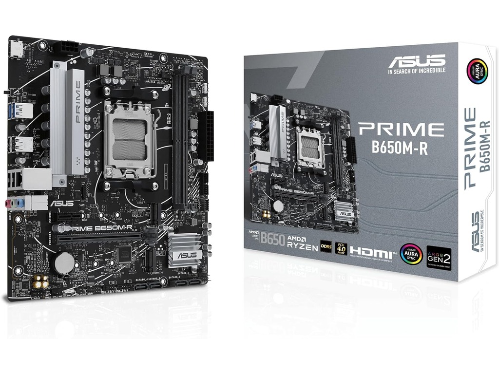 ASUS MB PRIME B650M-RB650, AM5; 2xDDR52x M.2;4xSATA,HDMI,6x USB, RAID,mATX