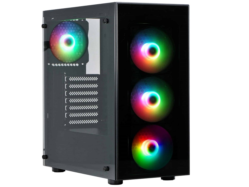 Spire case VISION 7025 RGBgaming, ATX, 4x RGB fan 120mmVGA: 370mm, CPU cooler: 170mm