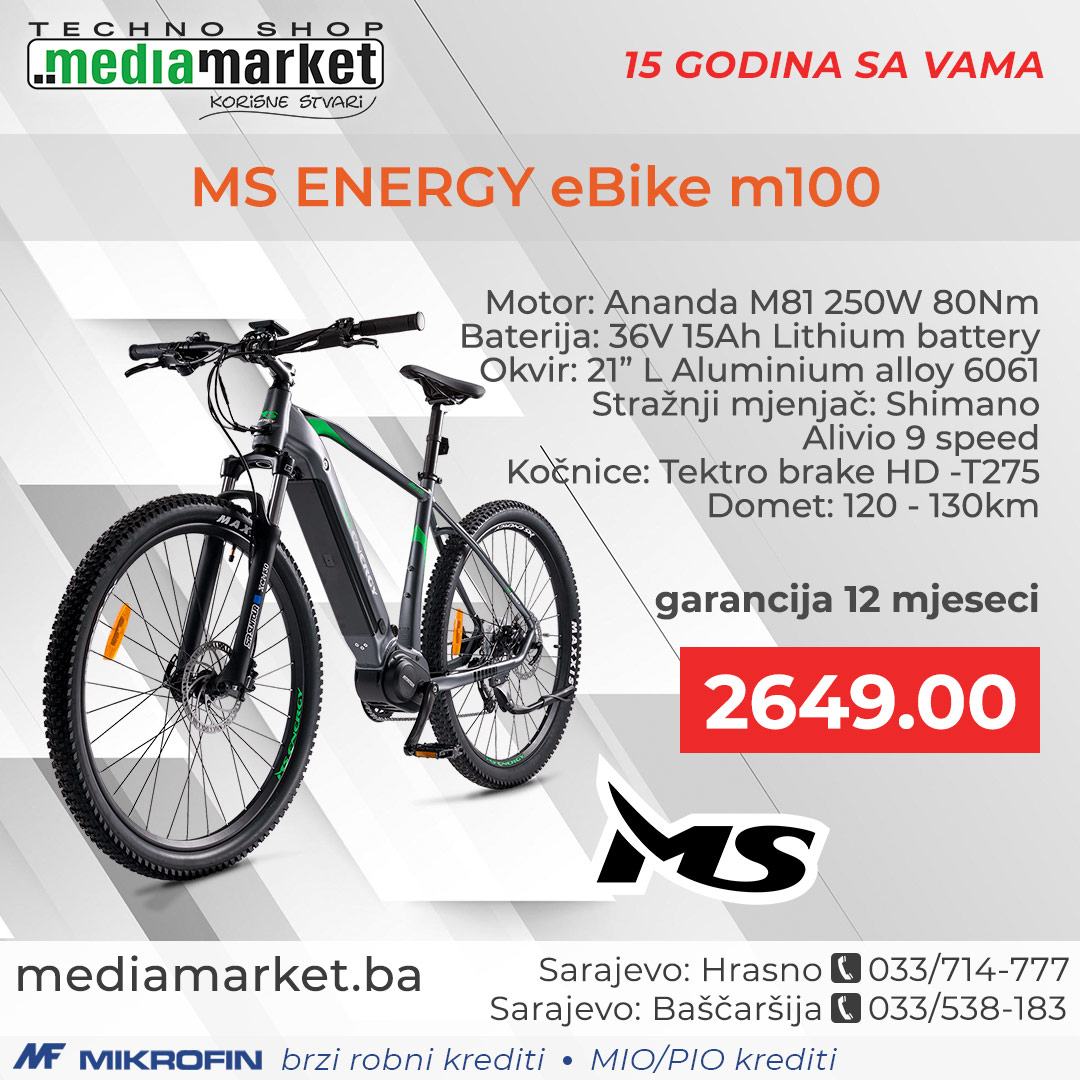 ELEKTRICNO BICIKLO MS ENERGY eBike m100