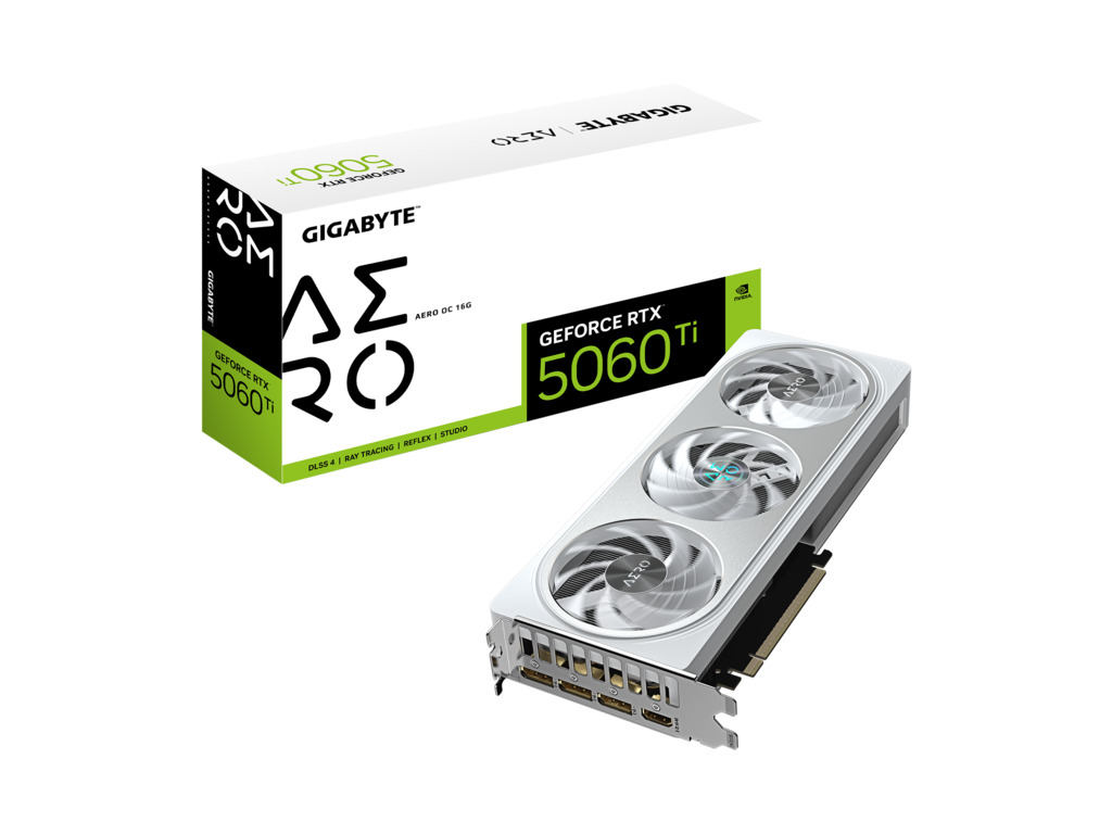 Gigabyte 5060 Ti AERO OC 16G16GB GDDR7, 128-bit,3x DP, 1x HDMI