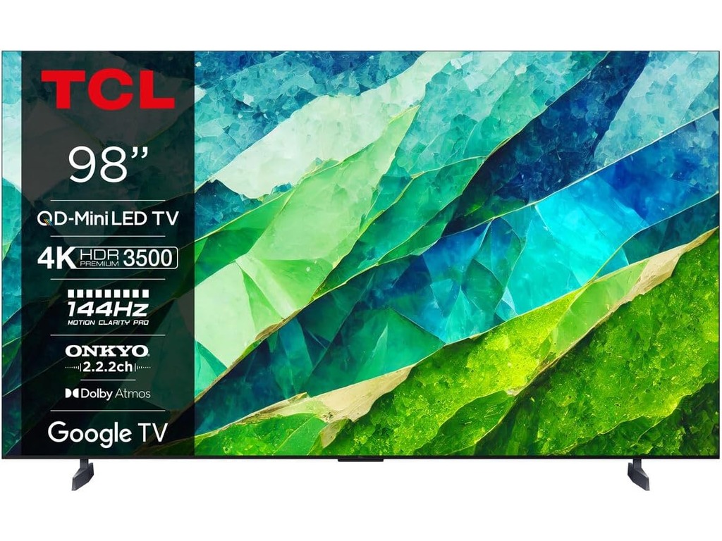 TCL 98''C855 4K 144HZ QD-MiniLED TV s Google TV-omGame Master Pro 3.0