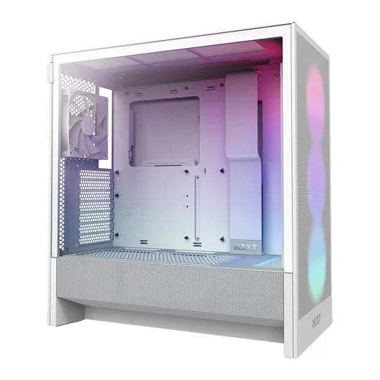 NZXT CASE H5 FLOW WHITE RGB mini-ITX, Micro-ATX, ATX, Mid-tower, 4x fan