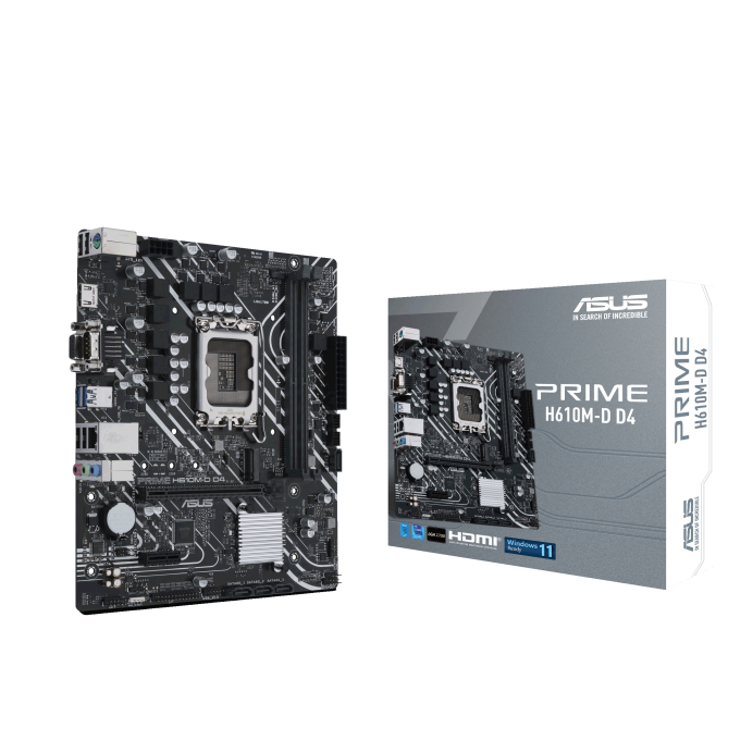 ASUS MB PRIME H610M-D D4Intel H610;LGA17002xDDR4;VGA,HDMI,mATX