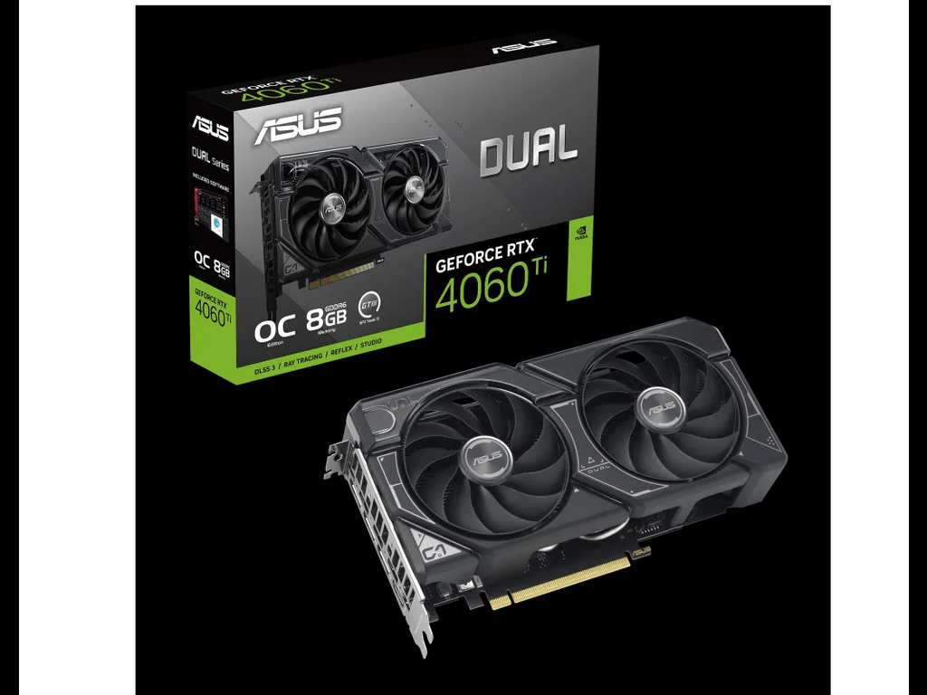 ASUS VGA DUAL-RTX4060TI-O8GNVIDIA GeForce RTX4060 Ti8GB GDDR6 128bit;HDMI,3xDP