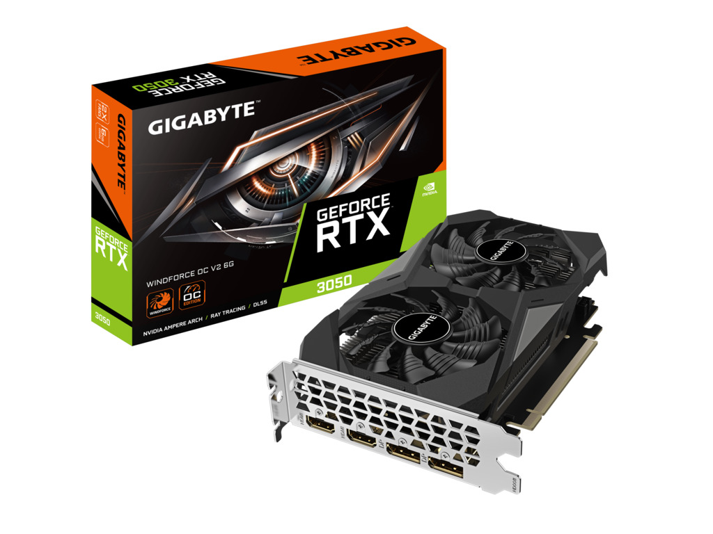 Gigabyte RTX 3050 WindForce;6GB GDDR6, 96bit2x DP, 2x HDMI