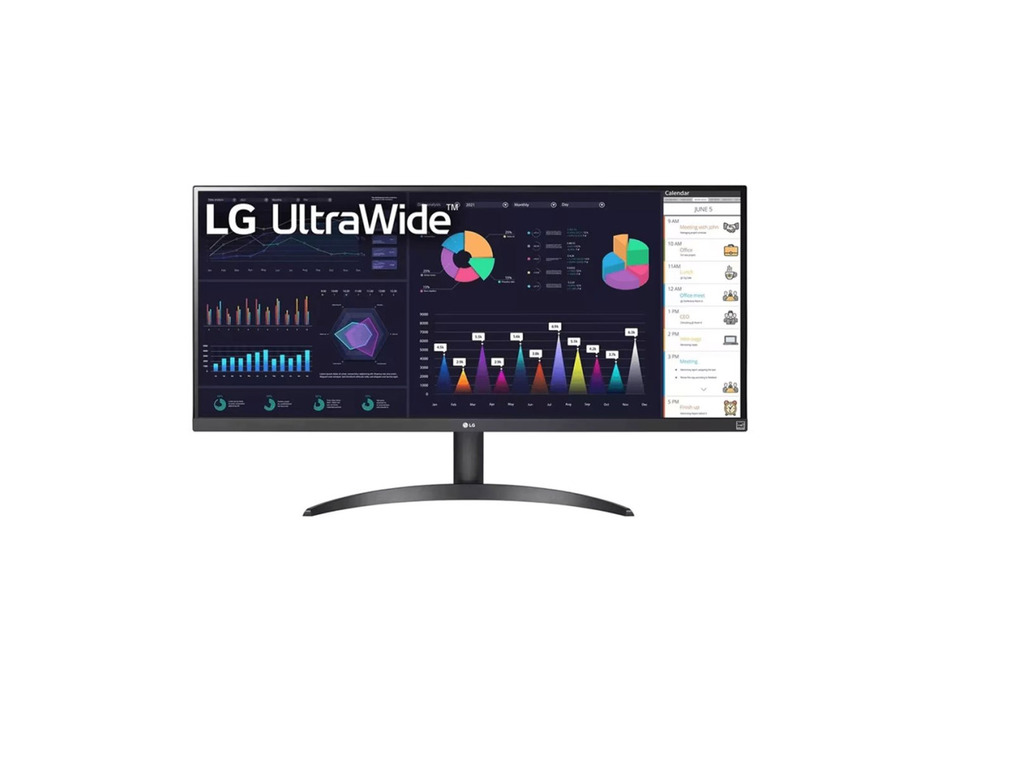 LG 34" UltraWide 34WQ500-BIPS, 2560x1080, 400cd, 5msHDMI, DP, USB Type-C, Tilt, VESA100x100