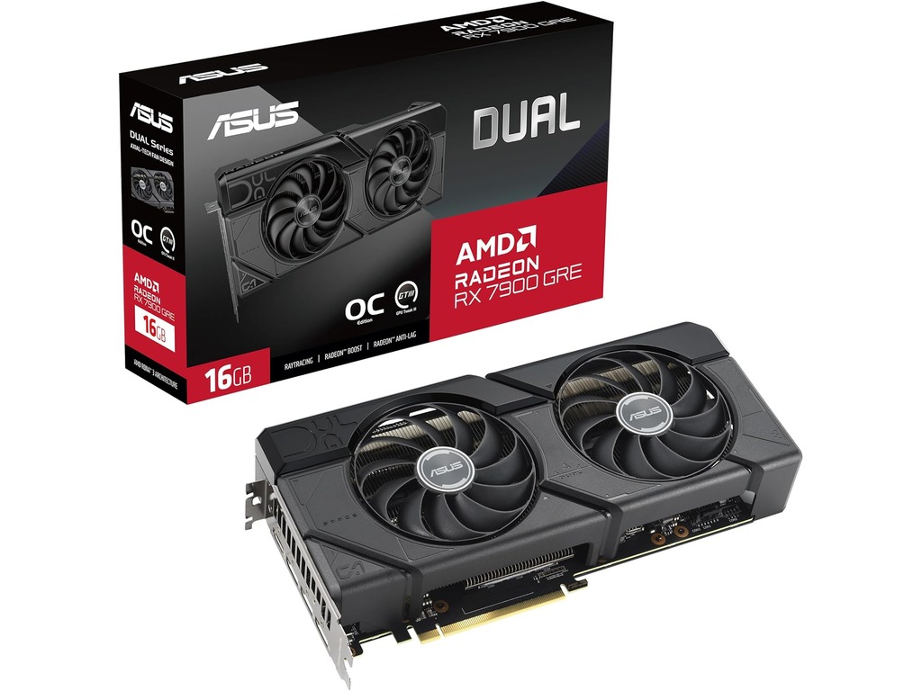 ASUG VGA DUAL-RX7900GRE-O16GRX 7900 GRE OC 16GB GDDR6256bit;HDMI,3xDP