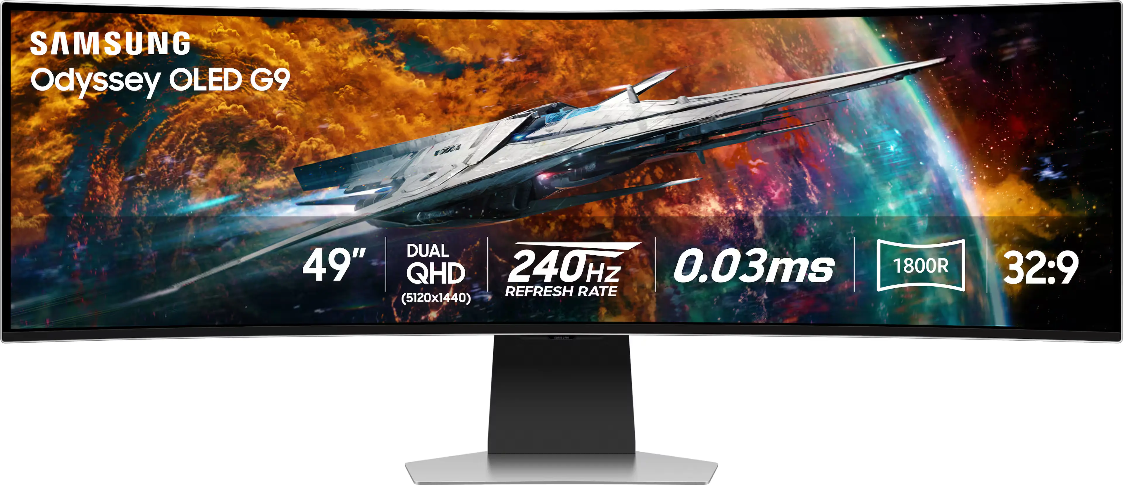 Samsung 49" OLED G9 Gaming MonDQHD (5120x1440), 32:9, 144Hz0.03ms, 250cd, DP, HDMI, Micro HDMI