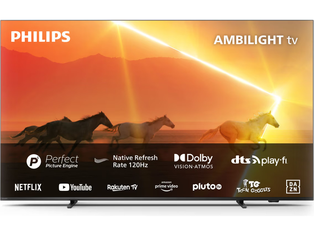 Philips 75''PML9008 Smart 4KMini led TV; 100HZ panel;2.1 HDMI; Ambiliht 3 strane