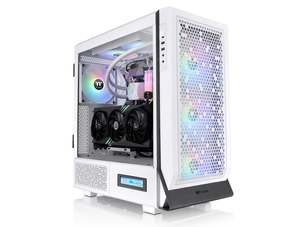 Thermaltake Ceres 500ARGB Snow Mid tower, Tempered glass 4x CT140 ARGB fan