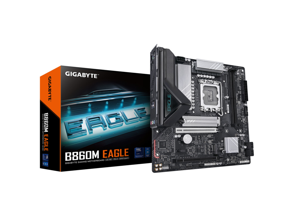 Gigabyte MB B860M EAGLELGA1851; 2xDDR5; 2xM.2; 4xSATA6xUSB; HDMI, DP; USB Type-C, mATX;