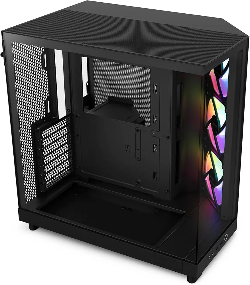 NZXT CASE H6 FLOW BLACK RGB mini-ITX, Micro-ATX, ATX, Mid-tower, 3x  RGB fan