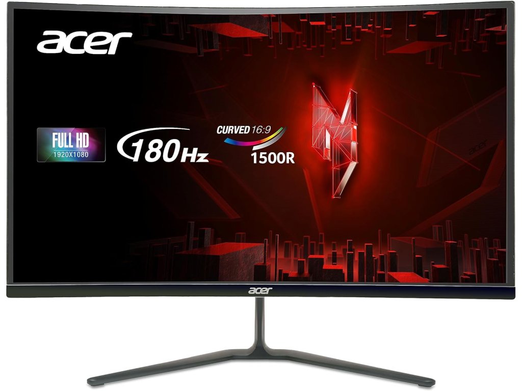 Acer Nitro ED270R S3 LED 27"VA 180Hz zakrivljeni gamingmonitor, HDMI, DP, VESA, zvučnici