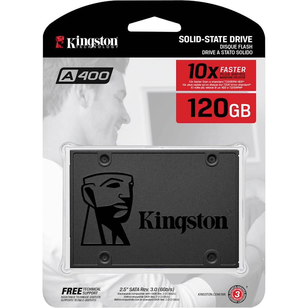 Kingston SSD A400 120GBup to 500MB/s Read and 320MB/s Write