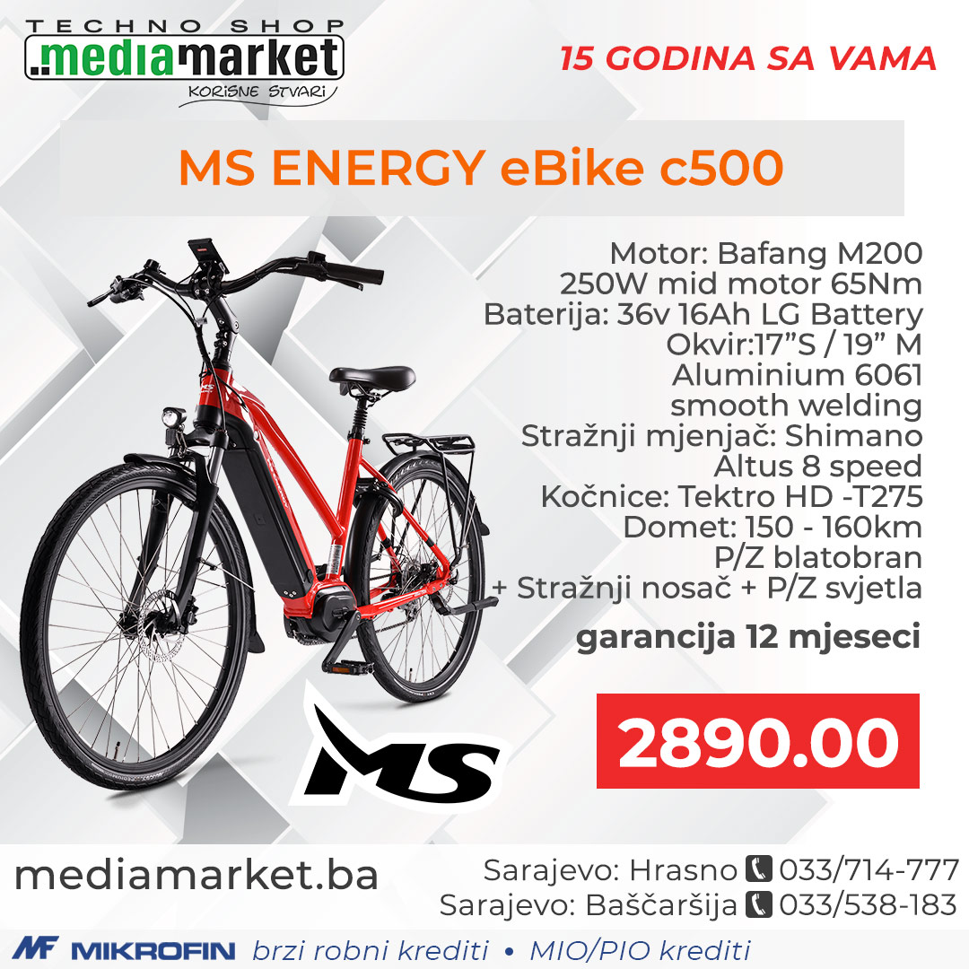 ELEKTRICNO BICIKLO MS ENERGY eBike c500 