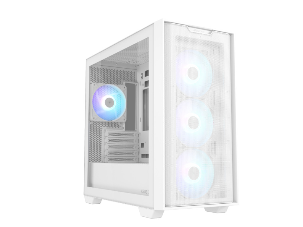 ASUS A21 PLUS TG ARGB WHITE4x 120mm ARGB fans, microATXMini-ITX,