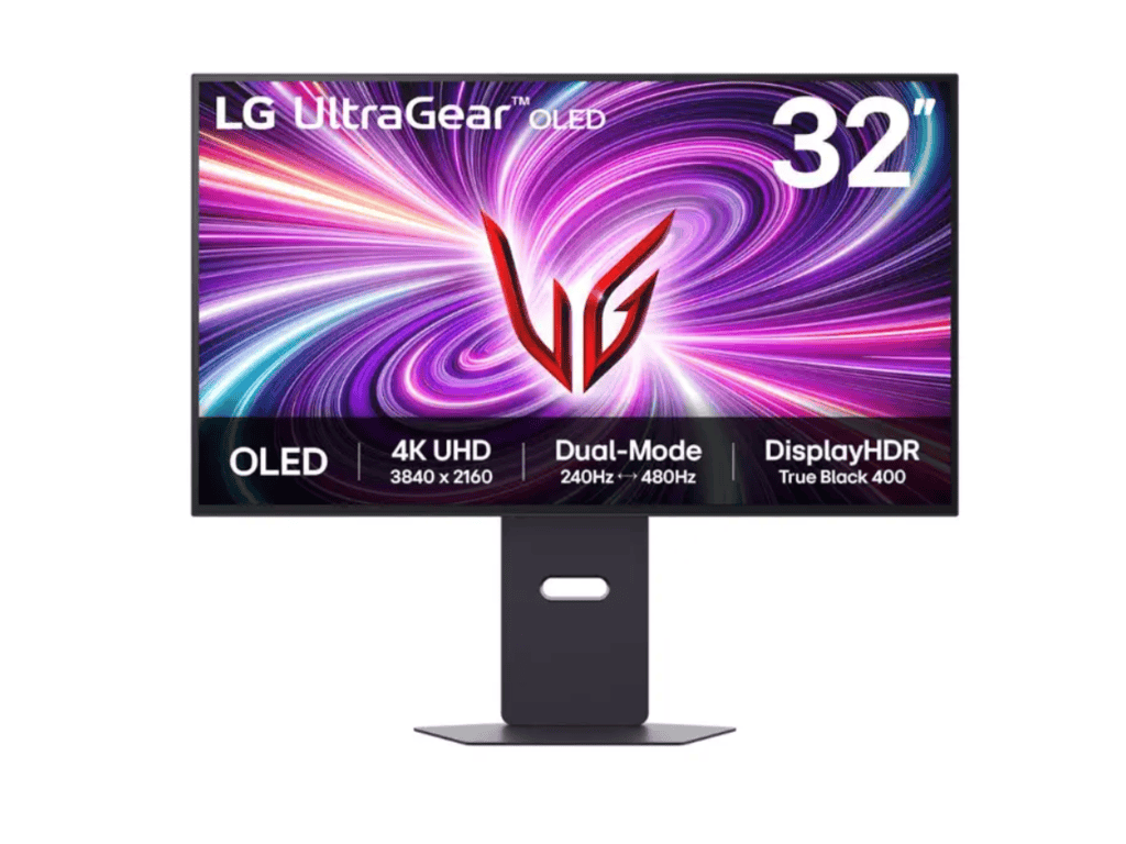 LG 32" 4K OLED UltraGear MonitRGB, Dual-Mode, UHD, 3840x2160480Hz, 275cd, 0.03ms, 1500000:1, DP