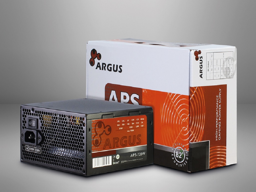 Inter-tech PSU Argus APS-720W12cm fan,  Mainboard 20+4Pin PCI-Express 6+2Pin, 4x IDE 4Pin (Molex)