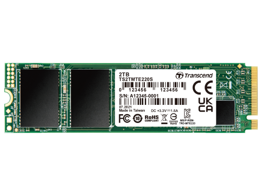 Transcend SSD 2TB M.2 NVMePCIe Gen3 x4,3,500/2900 MB/s