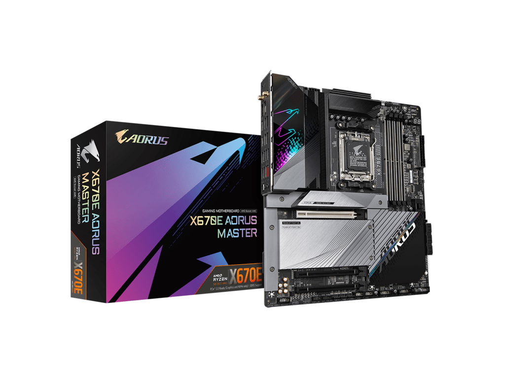 Gigabyte MB X670E AORUS MASTERAM5; 4xDDR5 up to 192GB/8000MH4xM.2; 6xSATA; DP, HDMI; WIFI; E-ATX