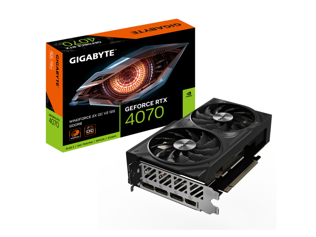 Gigabyte VGA RTX 4070 OC WFWindforce, 12GB 192bit, GDDR63xDP, 1xHDMI;