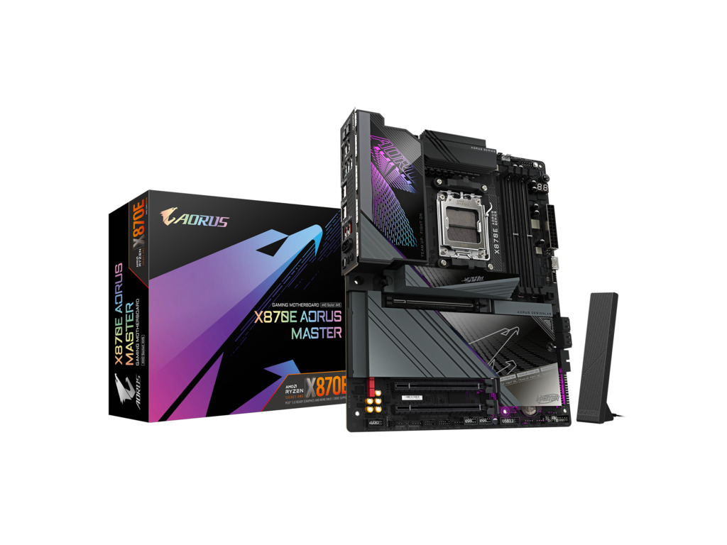 Gigabyte MB X870E AORUS MASTERAM5, 4x DDR5, 4x M.2, 4xSATA2x HDMI, 2x DP, 12x USB, ATX