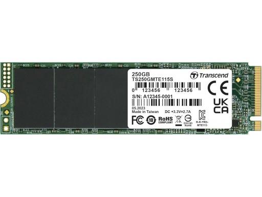 Transcend SSD 250GB M.2 NVMePCIe Gen3 x4,3,000/1,300 MB/s