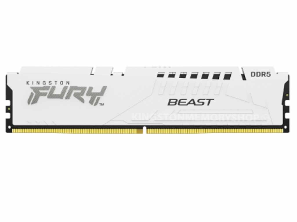 Kingston 16GB 5200MHz DDR5 W.White, Fury Beast (1x16GB)CL40, XMP 3.0 Ready,