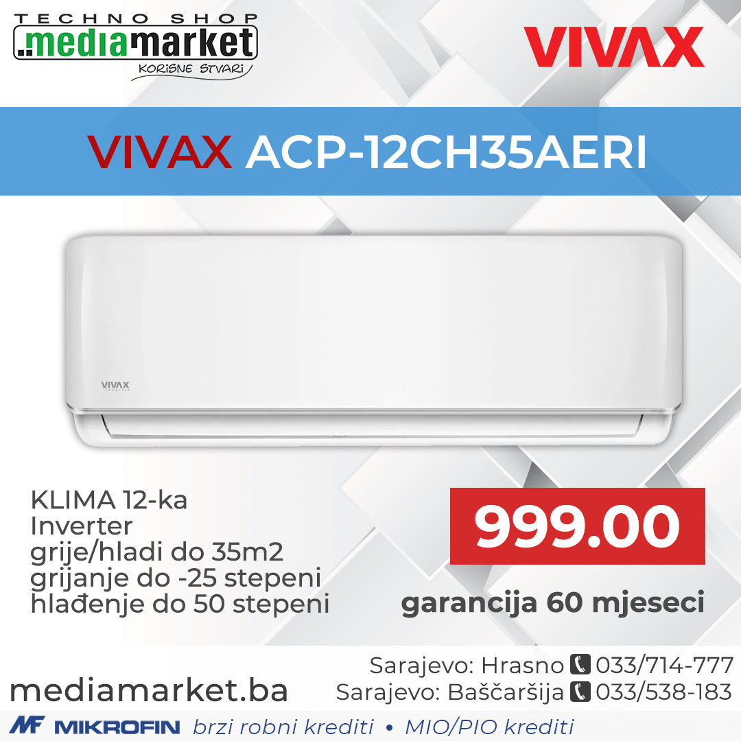 VIVAX COOL, klima uređaji, ACP-12CH35AERI+ R32