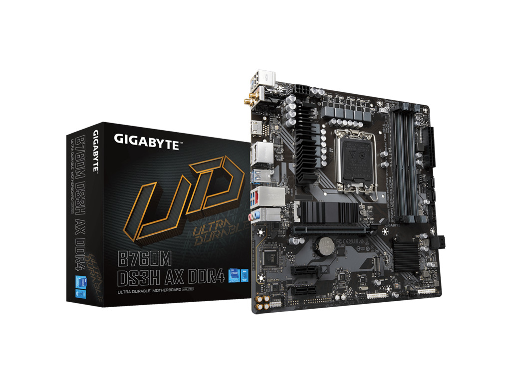Gigabyte MB B760M DS3H AX DDR4LGA1700; 4xDDR4; 2xM.2; 4xSATA6xUSB; HDMI, 2xDP; WIFI; mATX
