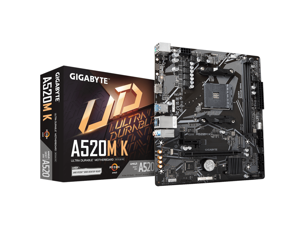 Gigabyte MB [A520M K V2 G10]AM4; 2xDDR4;M.2; 4xSATA; 6xUSBVGA, HDMI; mATX;