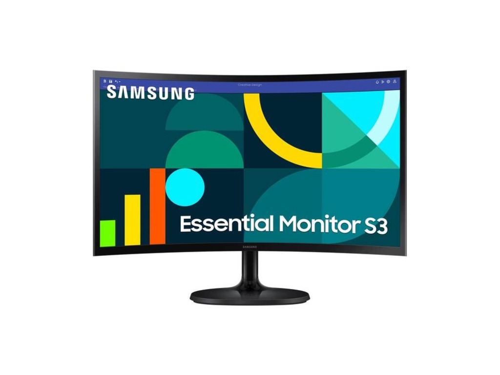 24" FHD Zakrivljeni Monitor S3VA, 1920x1080, 3000:1, 100Hz4ms, 250cd, VGA, HDMI, VESA, crna