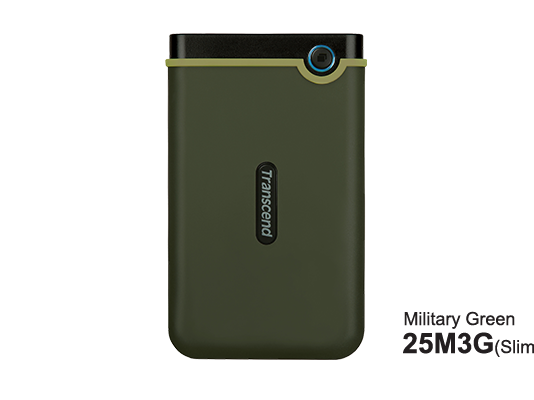 Transcend HDD 2TB StoreJet M3Portable,USB 3.1,anti-shock,Military Green