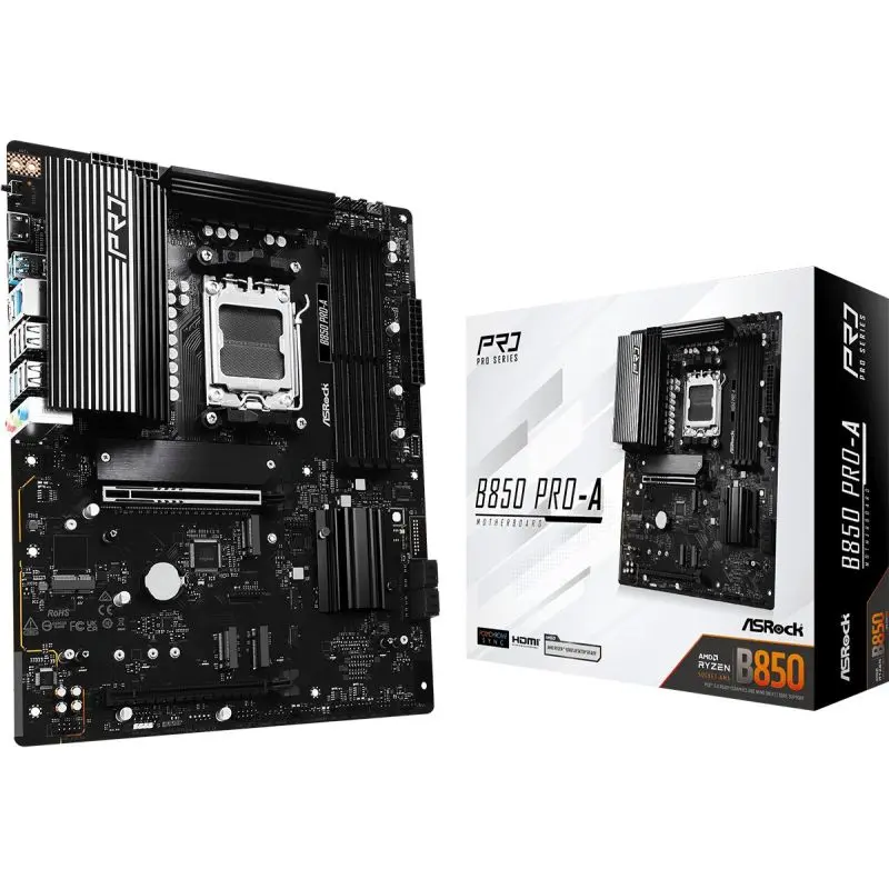 ASROCK MB B850 PRO-AAMD B850, AM5, 4xDDR5, 4xM.24xSATA3, 13xUSB, RAID, ATX