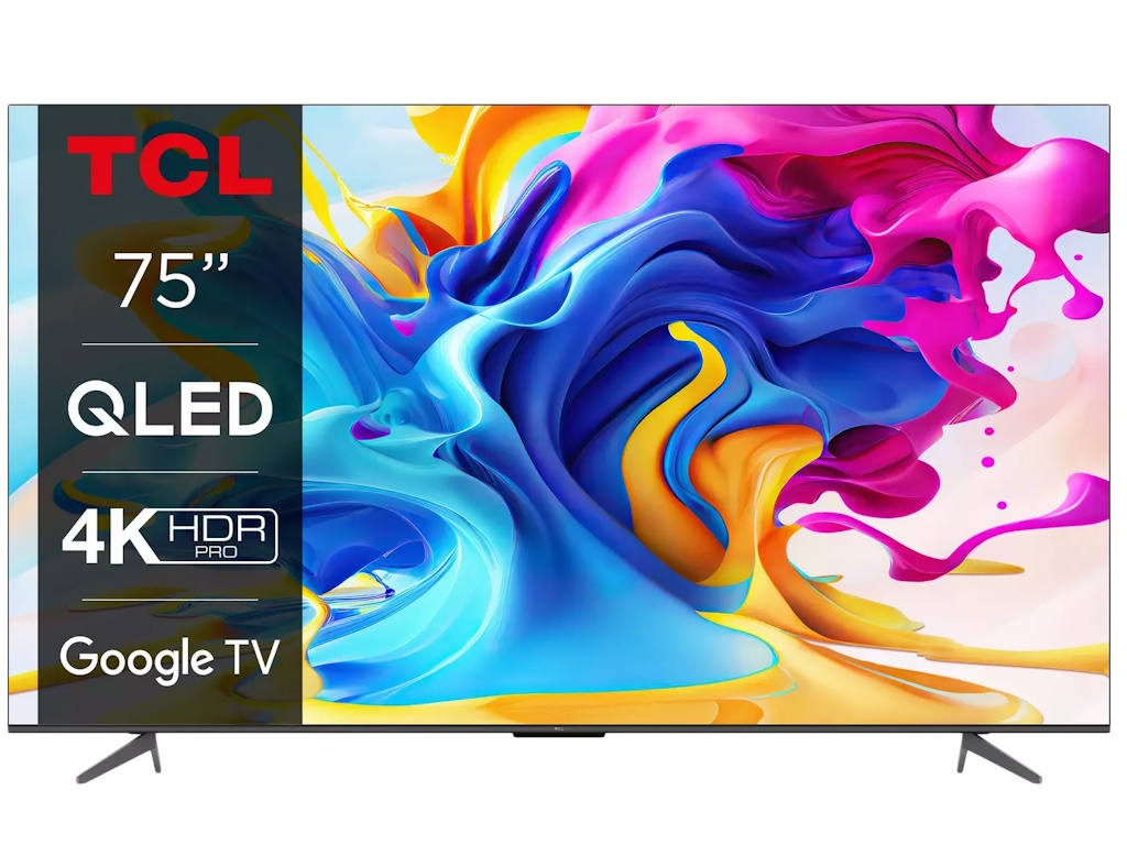 TCL 75"C645 4K QLED TVGoogle TV; Game Master 2.0;HDR PRO; HDMI 2.1 ALLM; Dolby Atmos;