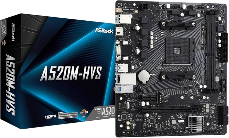 ASROCK MB A520M-HVSAMD A520;AM4;2xDDR4;M.2RAID;VGA,HDMI;micro ATX