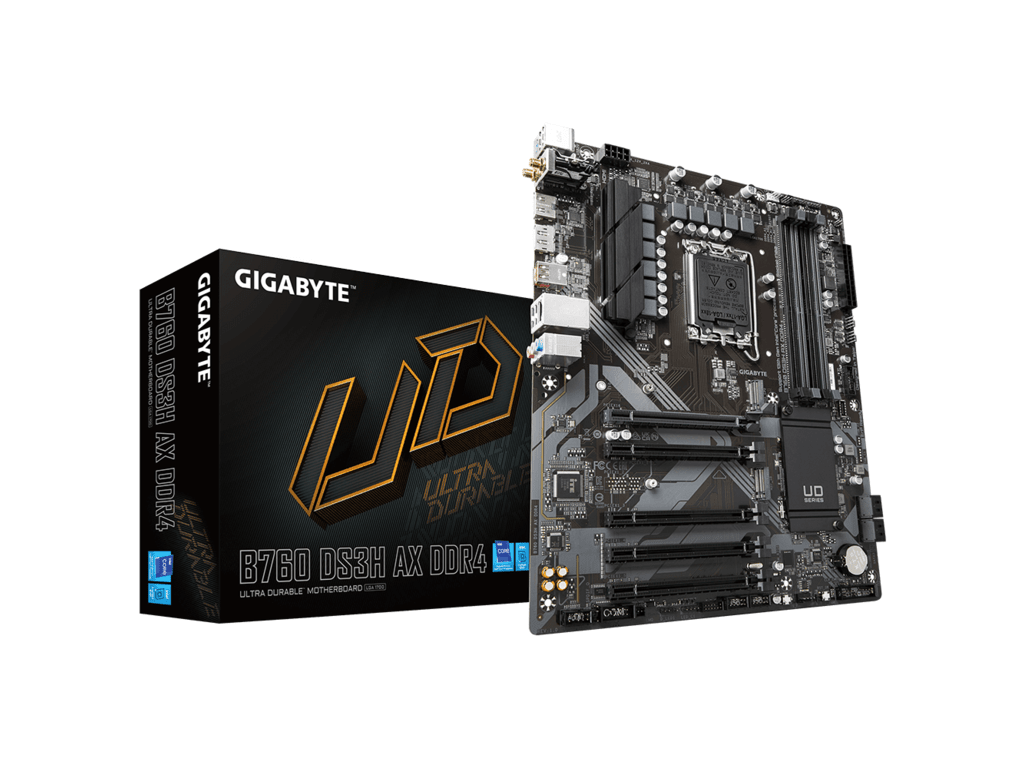 Gigabyte MB B760 DS3H AX DDR4LGA1700; 4xDDR4; 2xM.2, 4xSATA6xUSB; HDMI, DP; WIFI; ATX