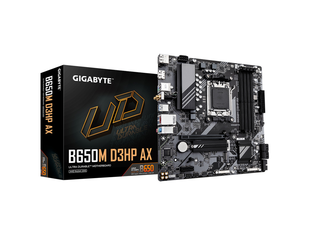 Gigabyte MB B650M D3HP AXAM5; 4xDDR5; 2xM.2;4xSATA, 10x USB,HDMI,2x DP, microATX