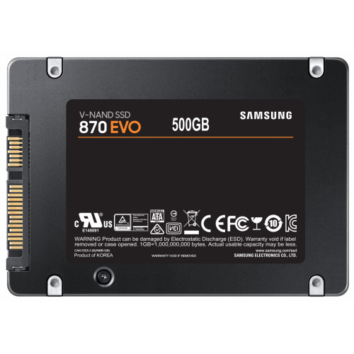 SAMSUNG SSD 870 EVO 500GB2.5'' SATA3;V-NAND MLC560MB/s read,530MB/s write