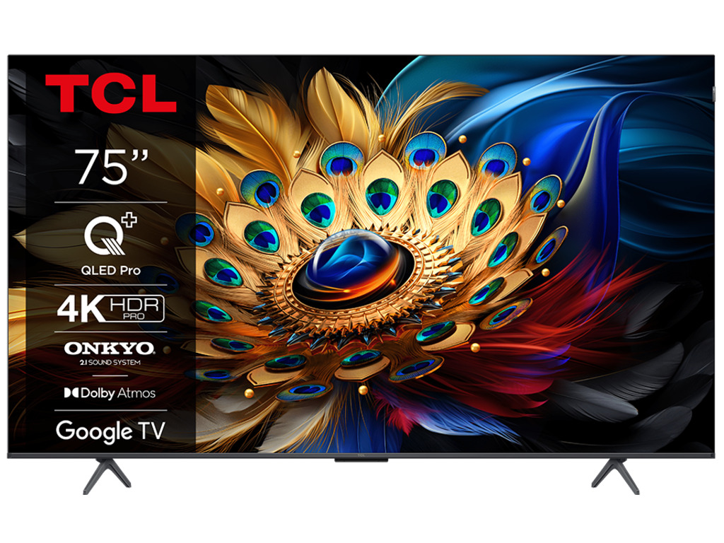 TCL 75"C655 4K QLED TVGoogle TV; QLED pro; 144HZMotion clarity pro; HDMI 2.1; 2.1 ONKYO