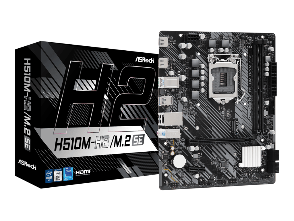 ASROCK MB H510M-H2/M.2 SEIntel H470, LGA1200, 2xDDR44xSATA, M.2, 2xHDMI, RAID, microATX