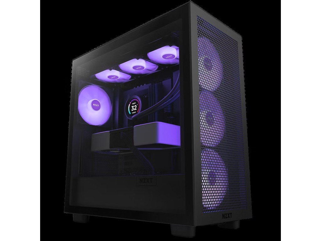 NZXT CASE H7 FLOW BLACK RGB Mini-ITX, Micro-ATX, ATX Mid-Tower, 4x fans