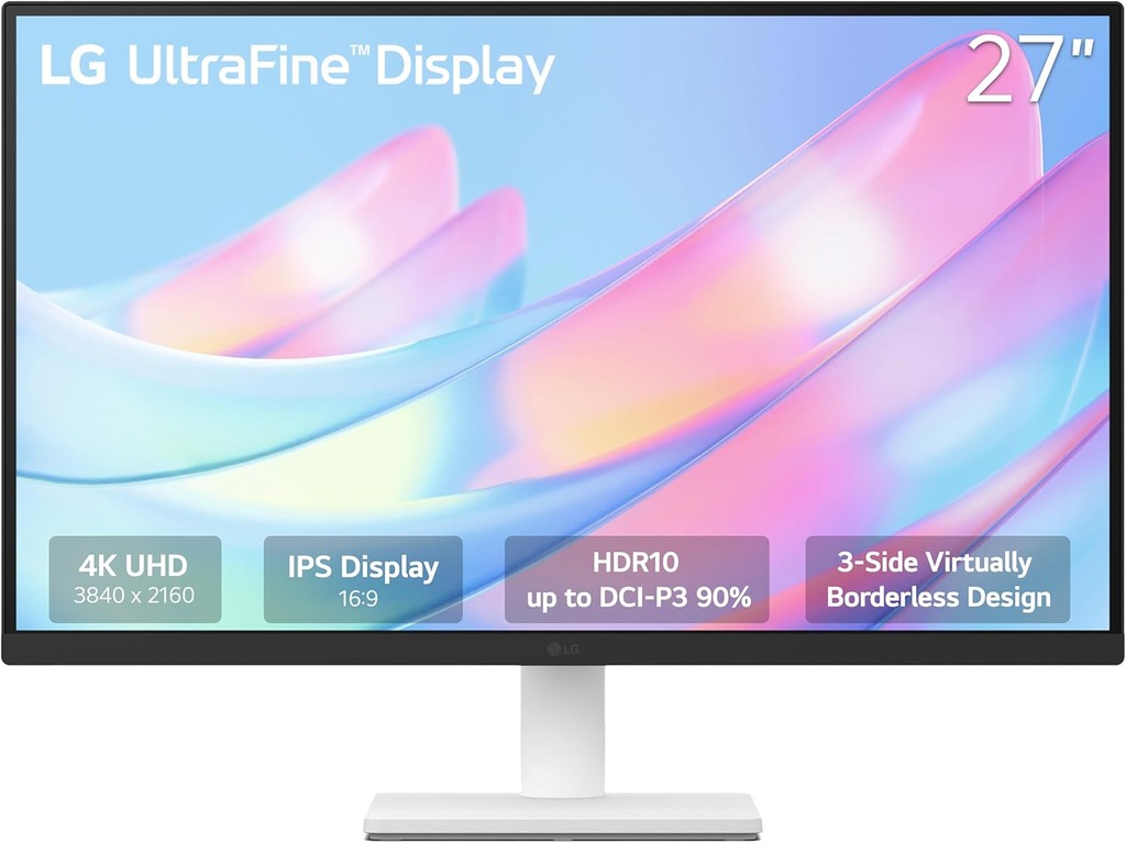 LG 27" 4K UltraFine MonitorIPS, 3840x2160, 5ms, 300cd60Hz, DP, 2xHDMI, Tilt, VESA