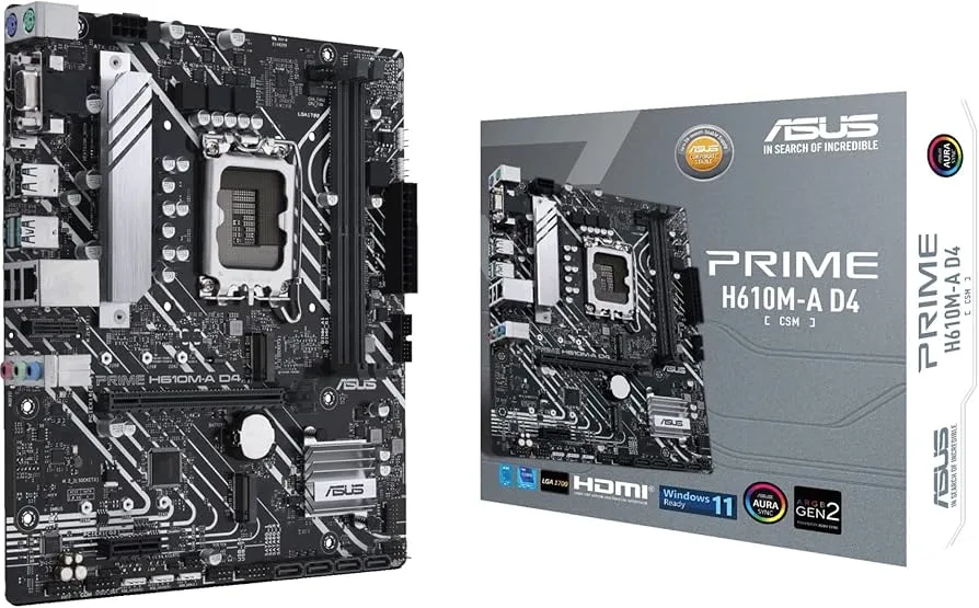 ASUS MB PRIME H610M-A D4-CSMIntel H610;LGA 1700;2xDDR4VGA,HDMI,DP;micro ATX