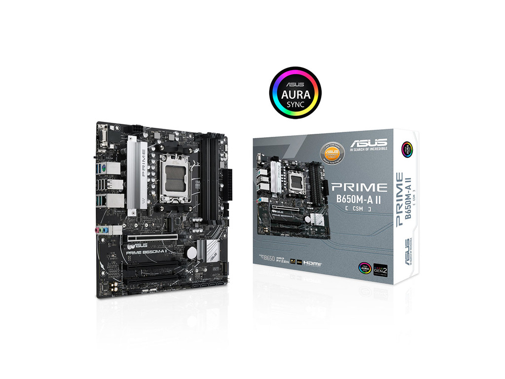 ASUS MB PRIME B650M-A II-CSMAMD B650;AM5;4xDDR51x VGA,1x HDMI,1x DP,RAID,microATX