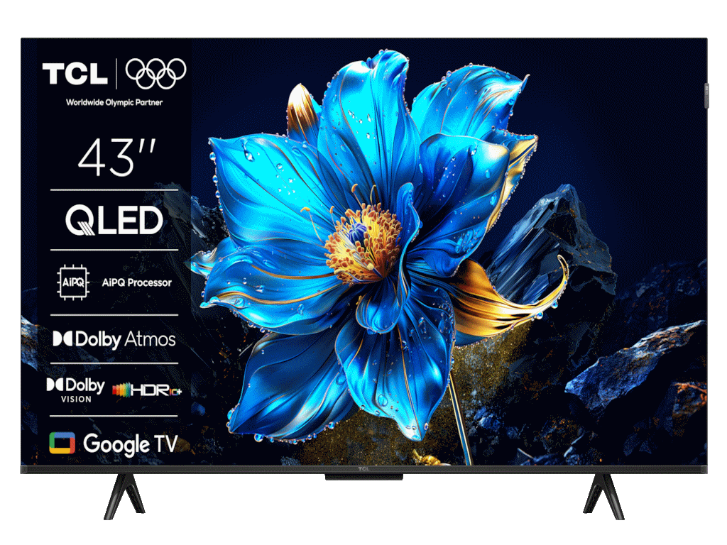 TCL 43"P7K 4K QLED TV 60HzGoogle TV; HDR multi-format;HVA Panel; Game Master; Dolby Atmos;