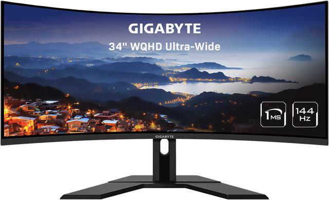 Gigabyte MONITOR 34"[G34WQC A]VA, QHD, Curved, 144Hz2xHDMi, 2xDP, Height, Speakers