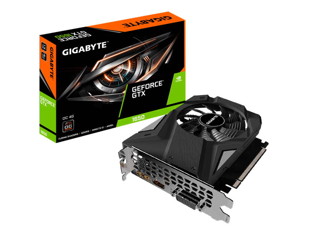 Gigabyte VGA GTX 1650 D6 OC 4GnVidia GeForce GTX 16504GB GDDR6 128bit;DVI,2xHDMI,DP;DVI-D