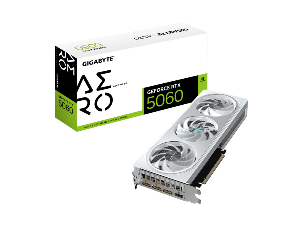 Gigabyte 5060 Aero OC 8GB 8GB GDDR7, 128-bit, 3x DP, 1x HDMI